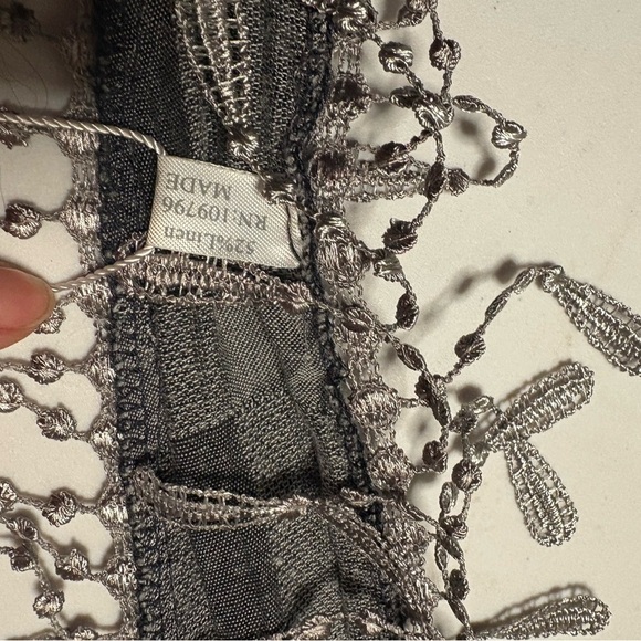 Charming Charlie Scarf Set - Blue, Cream, Gray - Picture 9 of 12